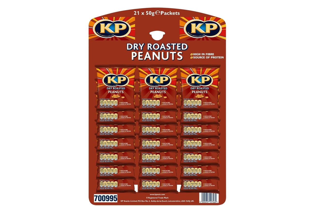 KP Dry Roasted Peanuts | display card 21 × 50 g
