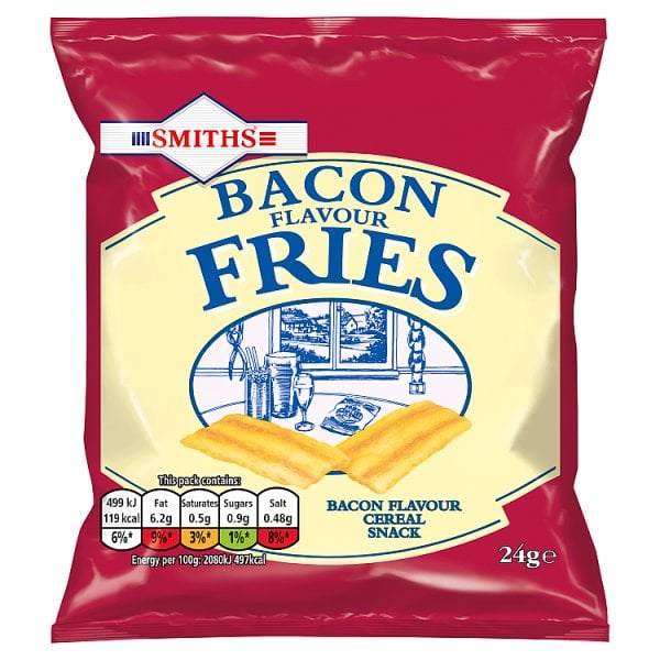 Smiths Bacon Fries | displaykaart 24 × 25 g