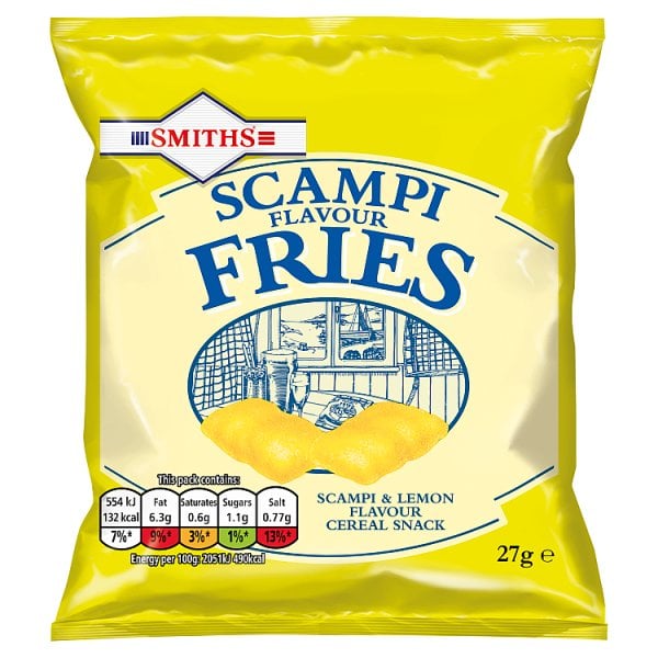 Smiths Scampi Fries | displaykaart 24 × 25 g