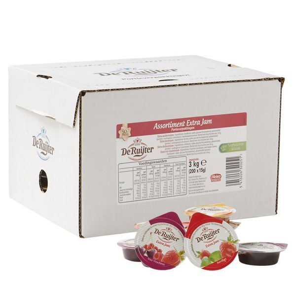 De Ruijter Jam Kuipjes Assorti | 200 × 15 g