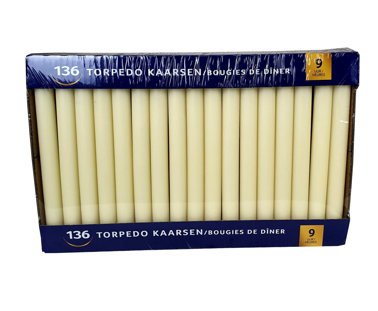Bolsius Dinerkaars Ivoor | 24 cm hoog, 22 mm dik, 136 stuks