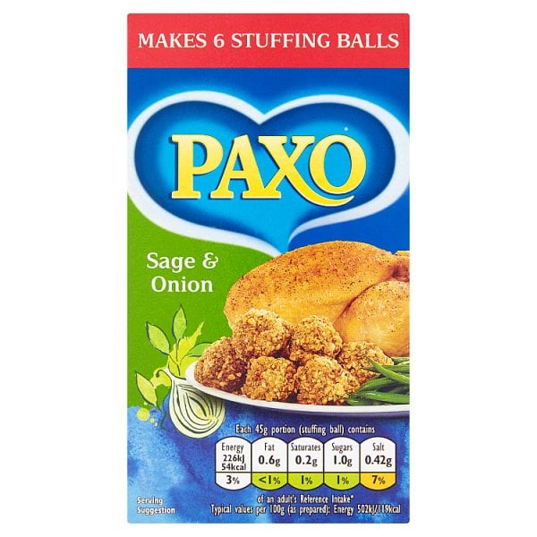 Paxo Sage & Onion Stuffing | 12 × 85 g