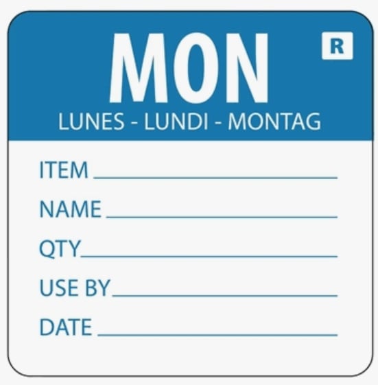 Hygiplas Friday Labels | 1 roll